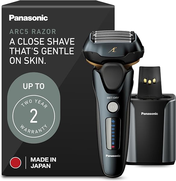 Barbeador Elétrico Panasonic ARC5 com Estação de Limpeza e Carregamento
