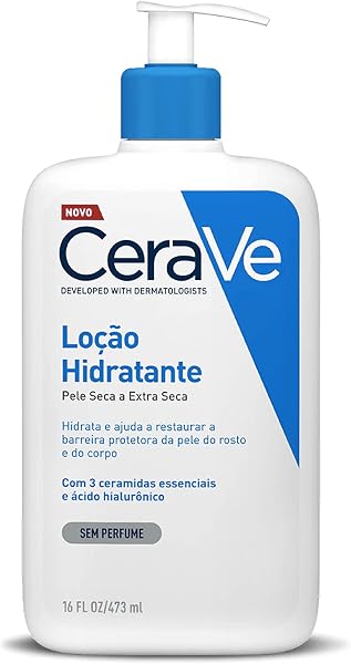 CeraVe Loção Hidratante Corporal com Textura Fluida e Ácido Hialurônico