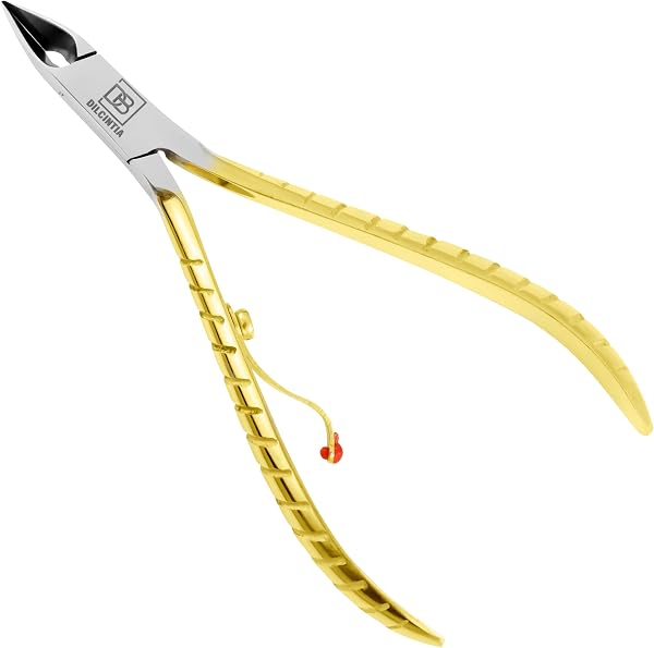 DILCINTIA BEAUTY Alicate de Cutícula Afiado Aço Inox Acabamento Dourado