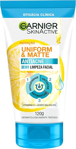 Garnier Uniform & Matte Sabonete Facial 3 em 1