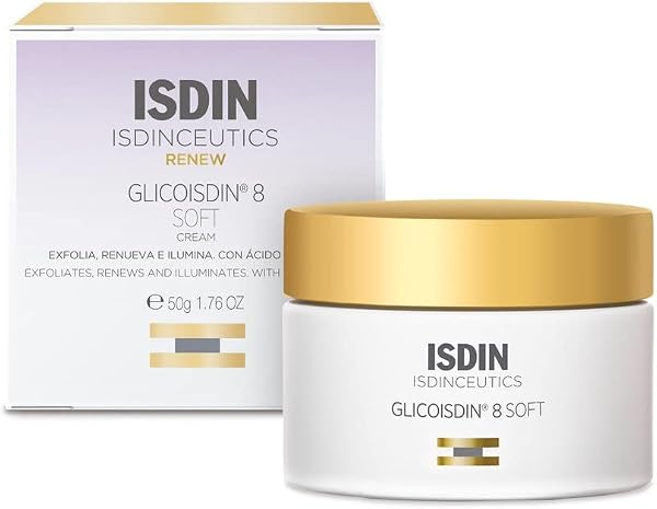 ISDIN Creme Facial com Ácido Glicólico Efeito Peeling Isdinceutics Glicoisdin 8 Soft 50g