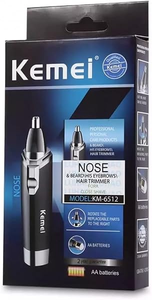 KEMEI Aparador de Pelos Elétrico Original KM-6512 para Trimming do Nariz