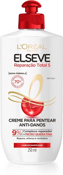 L'Oréal Paris Elseve Creme para Pentear Anti-Danos Reparação Total 5 250 ml