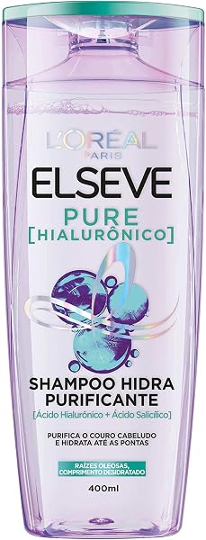 L’Oréal Paris Elseve Shampoo Hidra Purificante Pure Hialurônico, 400ml