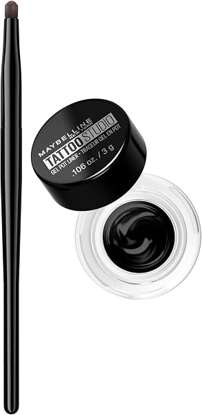 Maybelline New York Delineador de gel Eye Studio Lasting Drama, preto mais escuro