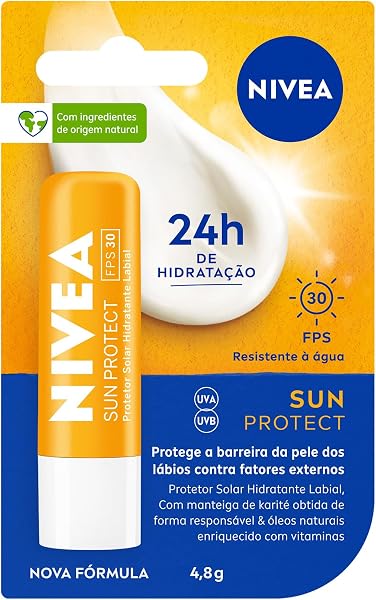 NIVEA Hidratante Labial Sun Protect FPS 30 4,8 g
