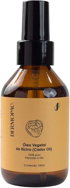Óleo de Rícino 100% Puro Natural, Capilar Facial Corporal, Prensado a Frio, Dermopac 100 ml