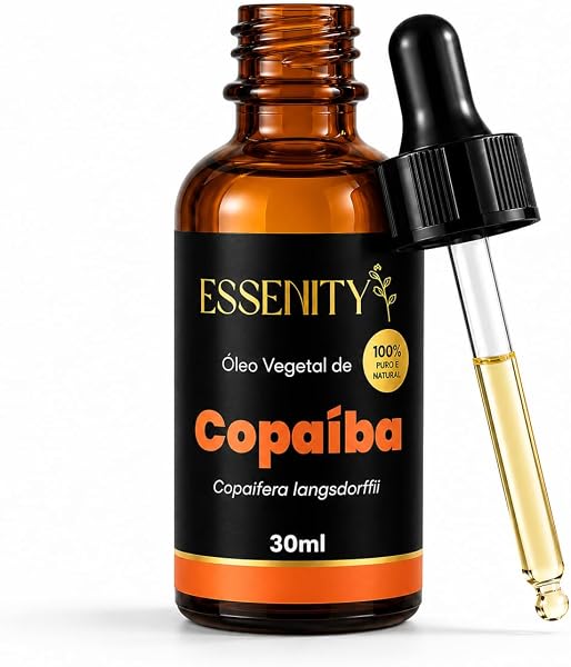 Óleo Vegetal de Copaíba, 100% Puro, Natural e Prensado a Frio, 30 ml ESSENITY