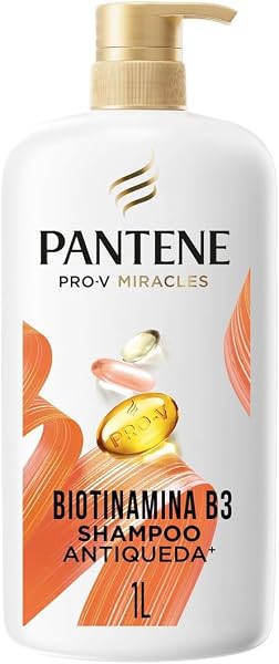 Pantene Pro-V Shampoo Biotinamina B3 Antiqueda e Nutrição 1 L