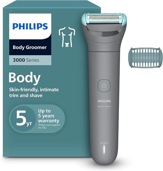Philips Aparador e Raspador de Pelos Corporais Masculino À Prova d'Água, BG3470/15