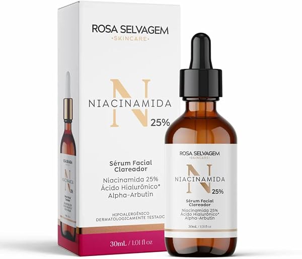 Rosa Selvagem Serum Facial Hidratante Clareador com Niacinamida 30ml