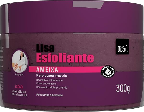 Soft Hair Esfoliante Corporal Biosoft Lisa Ameixa 300 g