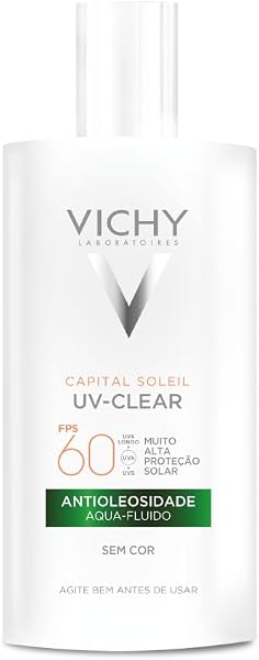 Vichy Capital Soleil UV-Clear Protetor Solar Facial Antioleosidade Sem Cor FPS 60
