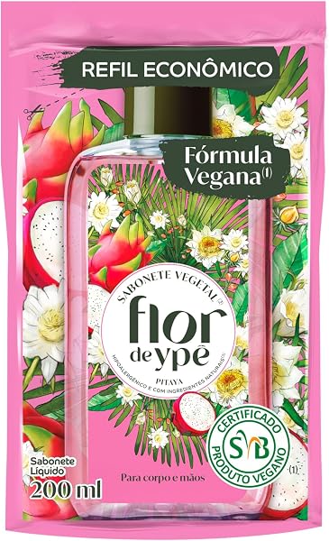 Ypê Sabonete Flor de Ypê Vegano Pitaya Refil 200 ml